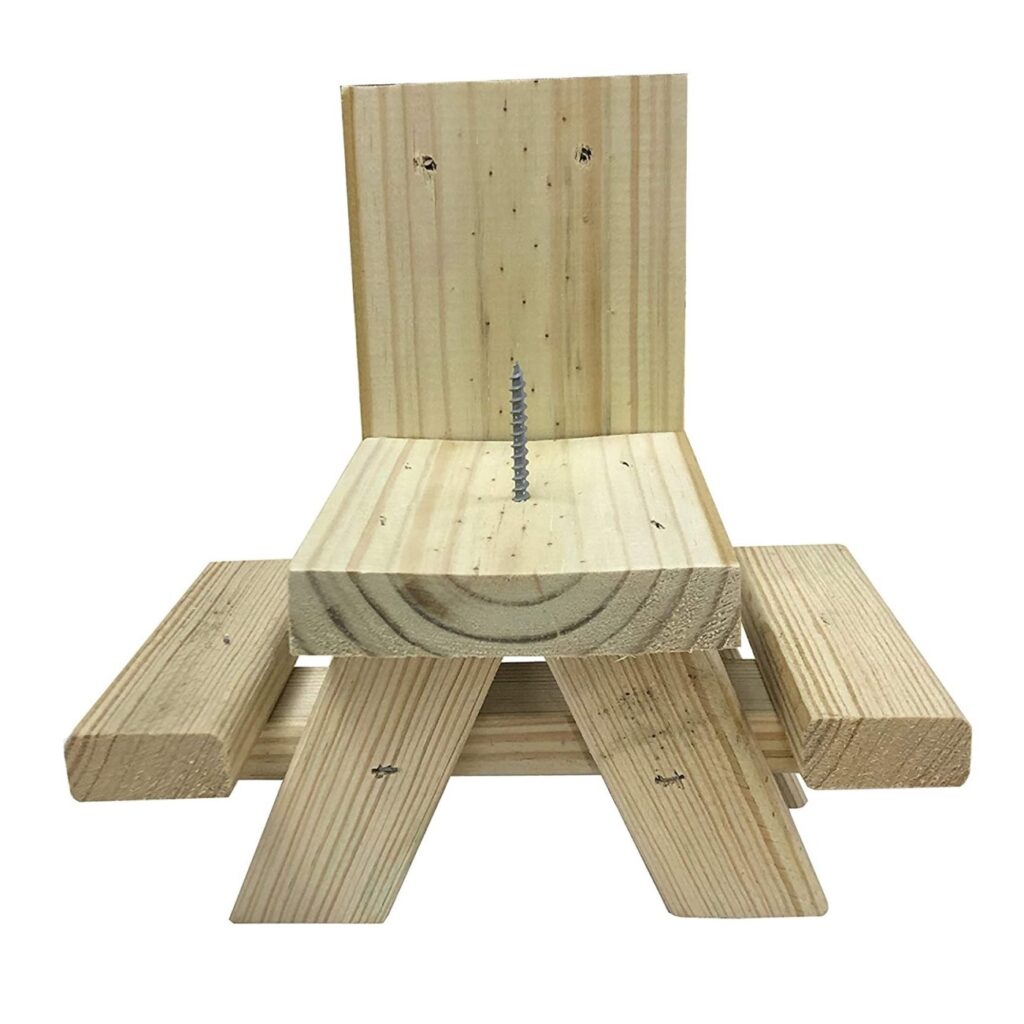 SquirrelSupply.com - Squirrel Feeder Picnic Table Hand Made in USA by Local Craftsmen– Premium Treated Wood – Just Add a Corn Cob and Enjoy - 2